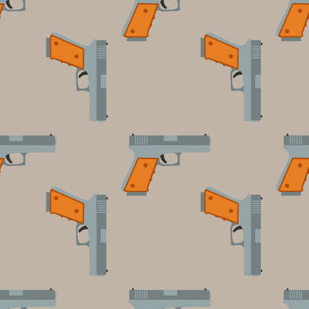 Pistol handgun security and military weaponのイラスト素材