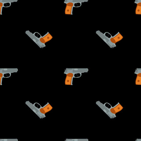 Pistol handgun security and military weaponのイラスト素材