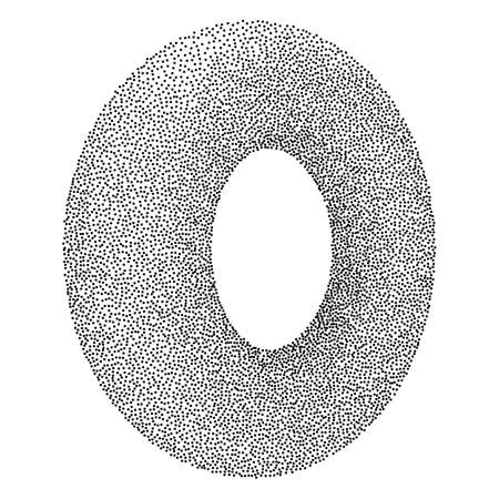 Dotwork Donut Banner.のイラスト素材
