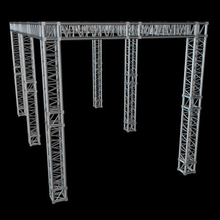 Steel truss girder rooftop construction