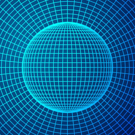 Abstract wireframe sphereのイラスト素材
