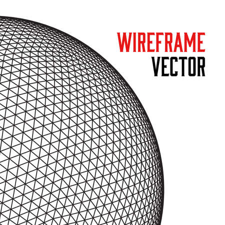 Abstract wireframe sphereのイラスト素材