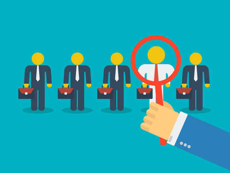 Employer of choice, candidate selection, employees group management business recruitment concept. Vector illustration.のイラスト素材