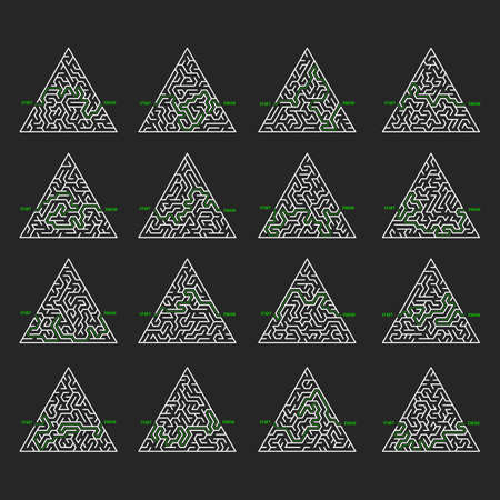 Maze Game background. Labyrinth with Entry and Exit.のイラスト素材