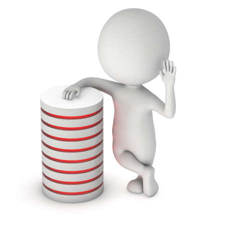 Futuristic server hard disk and database or battery cell.の写真素材