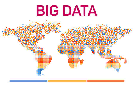 Big data visualization vector background.