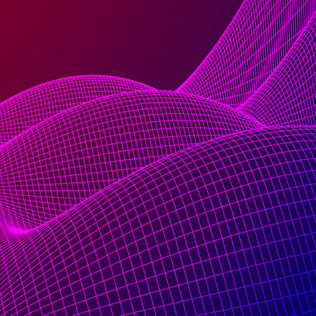 Cyberspace grid technology illustration.