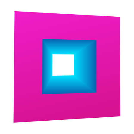 Cube icon for your business promotional artwork. Abstract square graphic design for flyers, banners, presentations. Vector illustration.のイラスト素材