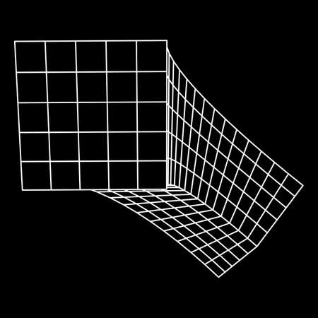 Wireframe Mesh Bend Boxのイラスト素材