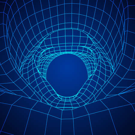 Wireframe Mesh Organic tubeのイラスト素材