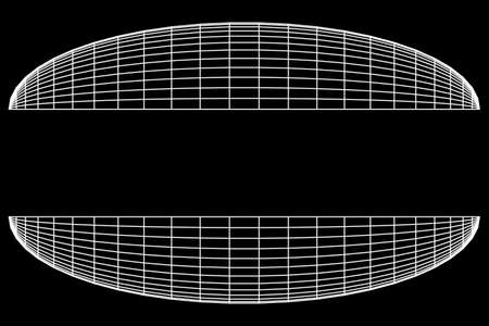 Wireframe Mesh Hemisphereのイラスト素材