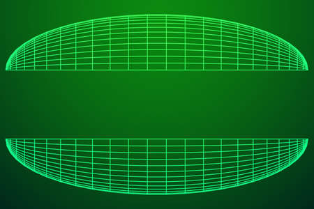 Wireframe Mesh Hemisphereのイラスト素材