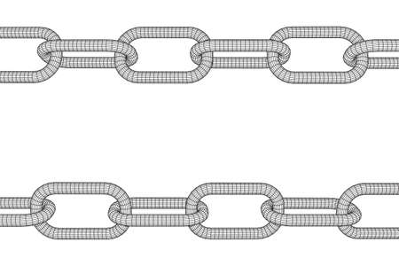 Wireframe BlockChain links.のイラスト素材