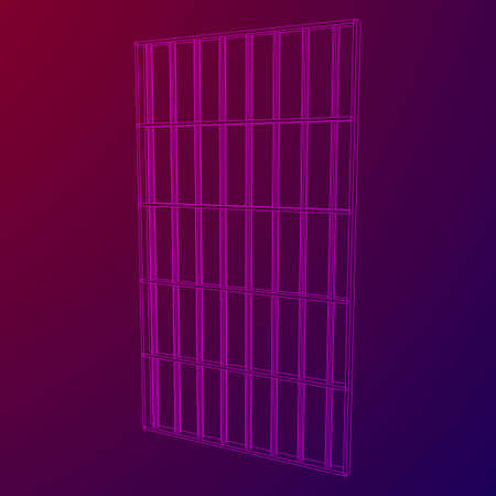 Wireframe prison bars .