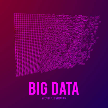 Big data visualization vector conceptのイラスト素材