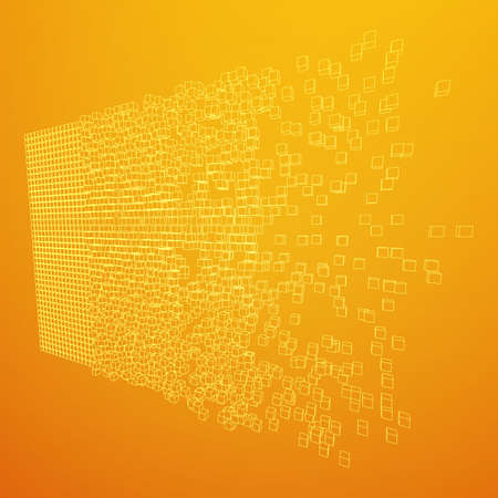 Big data visualization vector conceptのイラスト素材