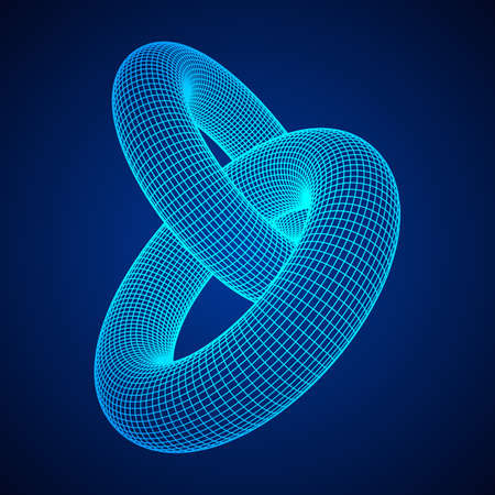Wireframe polygonal element.