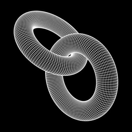 Wireframe polygonal element.のイラスト素材