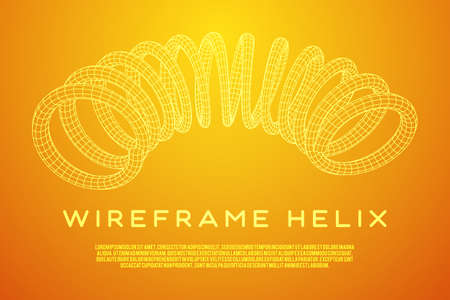 Wireframe helix spring