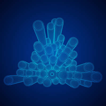 Wireframe metallurgy round tubes