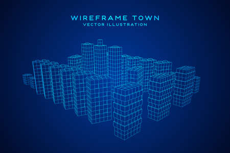 Mesh Cubes City Array