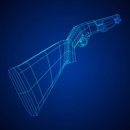 Shotgun rifle hunting carbine isolated on plain background.のイラスト素材