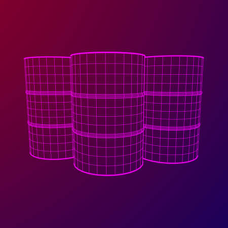 Metal barrel wireframe