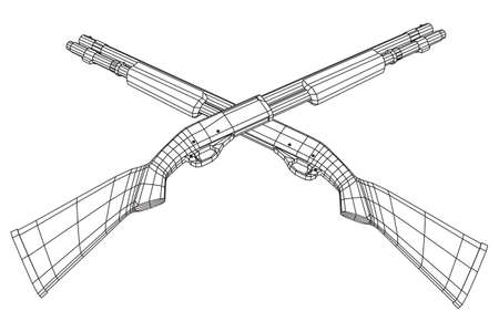 Shotgun rifle hunting carbineのイラスト素材