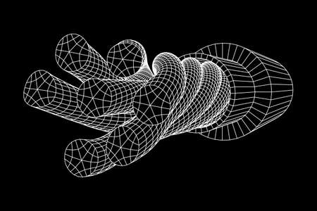 Electrical cable wireframeのイラスト素材