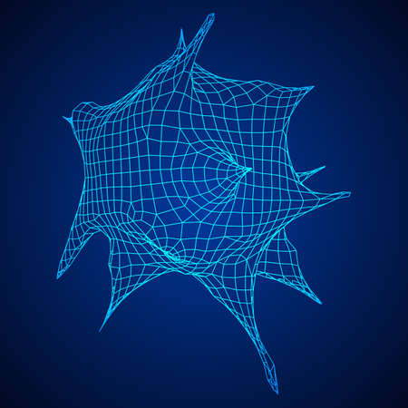 Bacteria virus wireframe meshのイラスト素材
