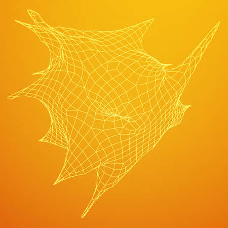 Bacteria virus wire frame mesh.のイラスト素材