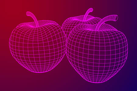 Illustration of apples icon.のイラスト素材