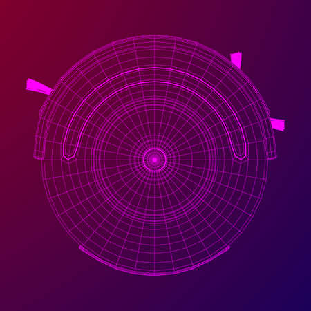 Robot vacuum cleaner vectorのイラスト素材