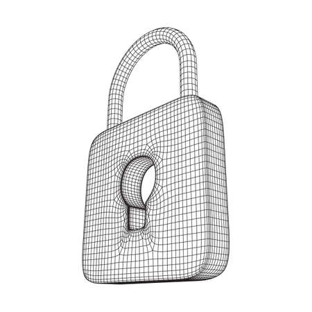 Padlock cyber security conceptのイラスト素材