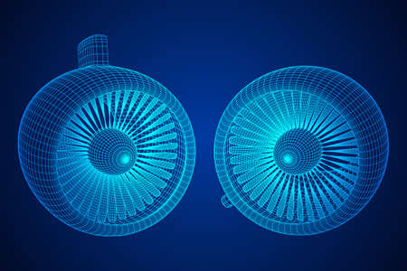 Turbo jet engine vector