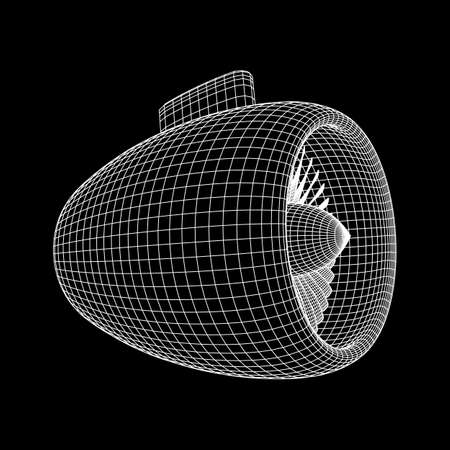 Turbo jet engine vector