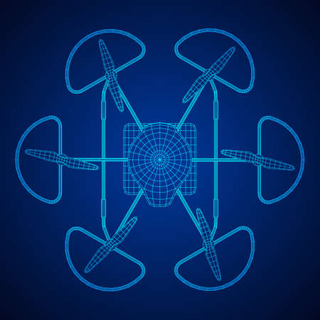 Remote control air droneのイラスト素材