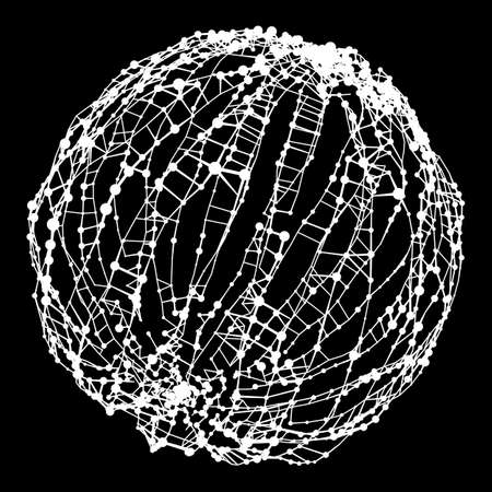 Wireframe Mesh Sphere.のイラスト素材