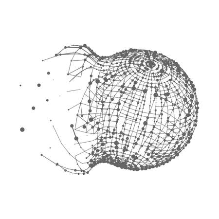Wireframe Mesh Sphere.のイラスト素材