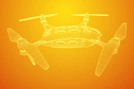 Remote control air droneのイラスト素材