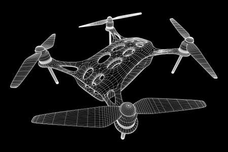 Remote control air droneのイラスト素材