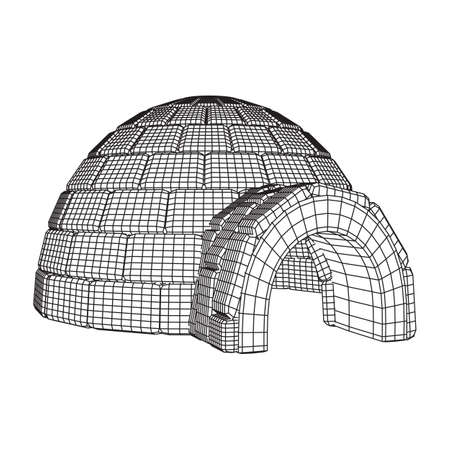 Igloo icehouse vectorのイラスト素材