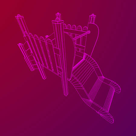 Playground slide wireframeの写真素材