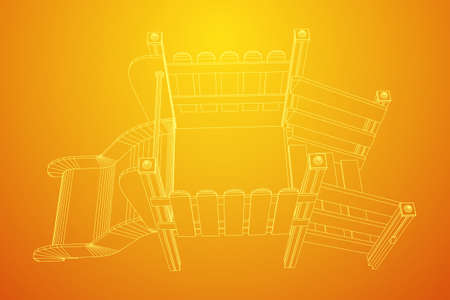 Playground slide wireframe low poly mesh construction. Vector illustrationの写真素材