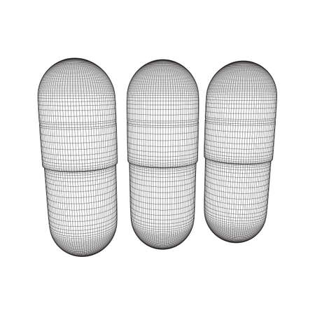 Medical capsule pillのイラスト素材