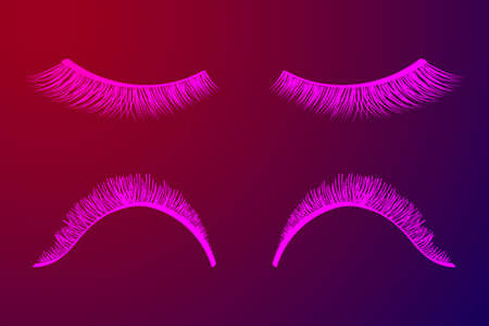 False eyelashes. Mascara decorative element vector illustrationのイラスト素材
