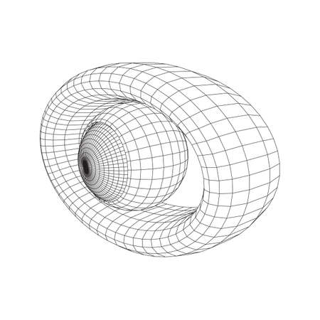 Abstract polygonal human eye sign. Digital vision, security technology and surveillance concept. Wireframe low poly mesh vector illustrationのイラスト素材