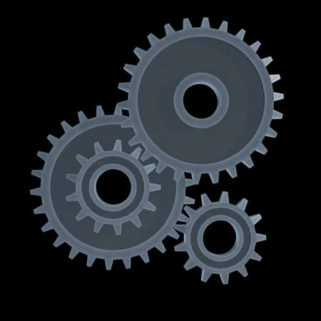 Gears. Mechanical technology machine engineering symbol. Industry development, engine work, business...