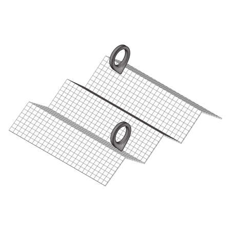 Geo map pin with folding map. Place symbol GPS pictogram. Wireframe low poly mesh vector illustrationのイラスト素材