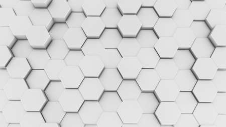 Hexagons honeycomb background abstract science design. 3d render illustration